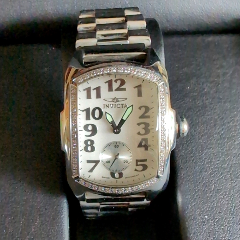 Invicta Lupah Ladies Stainless Steel 0.15 CT Diamond Bezel Watch